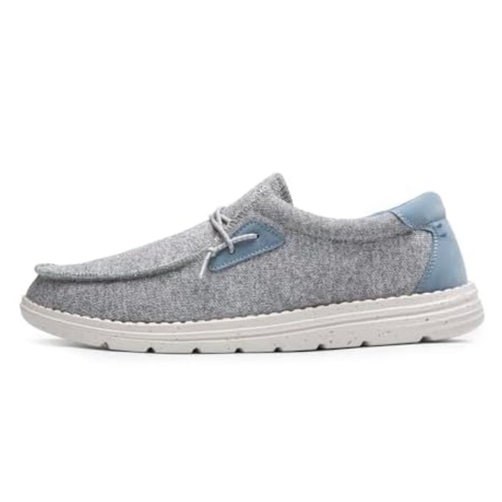 Bruno Marc Men Grey Blue Knit Slip On Casual Loafer Shoes Size 10.5 NEW - Picture 6 of 9